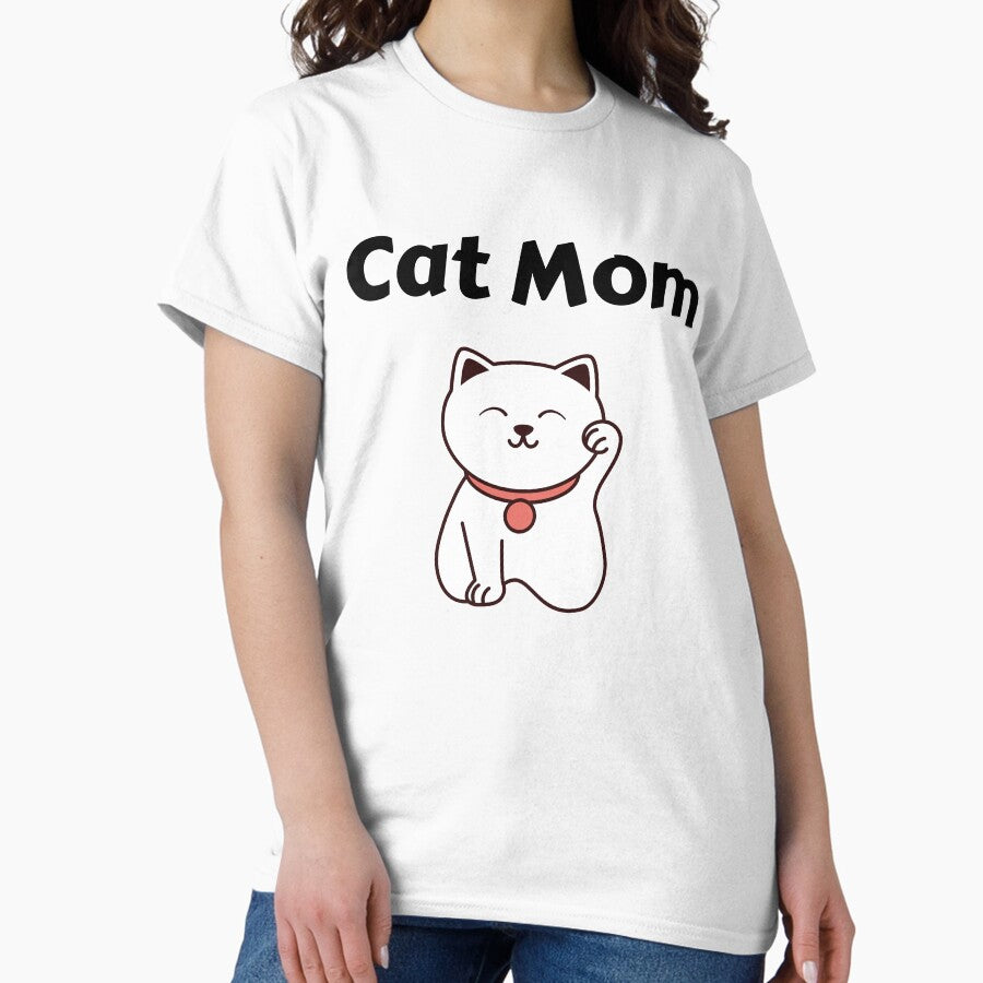 Cat Mom, Cute Kawaii Cat Classic T-Shirt