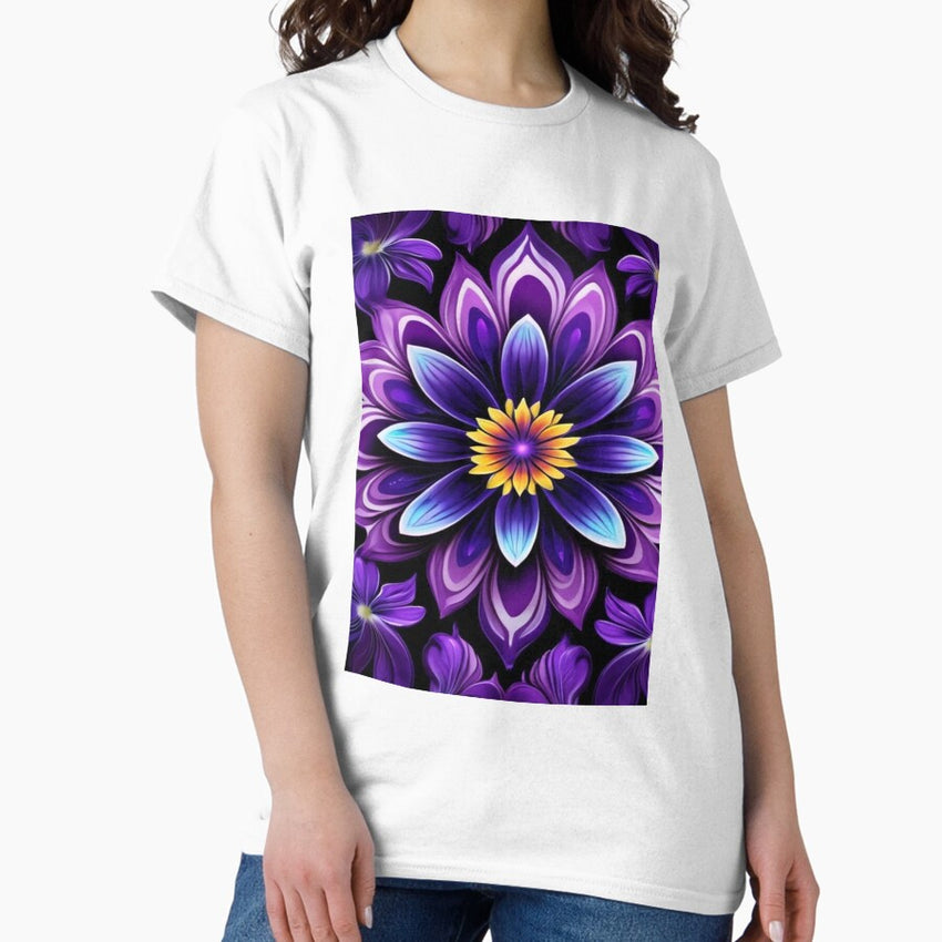Psychedelic flower power Classic T-Shirt