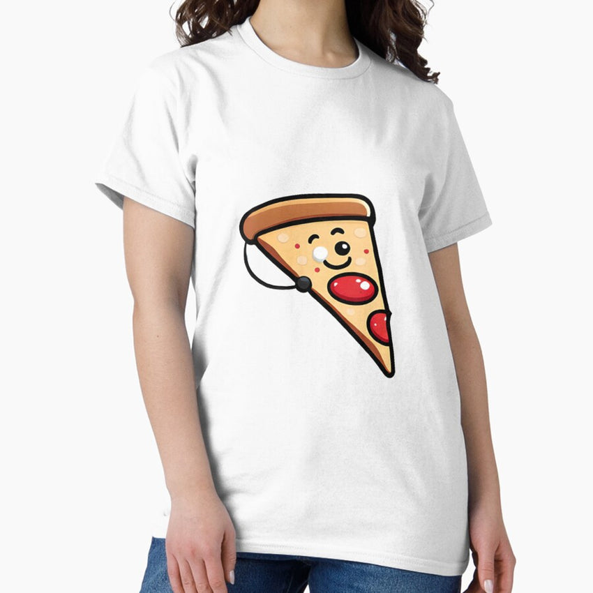 smile slice pizza Classic T-Shirt
