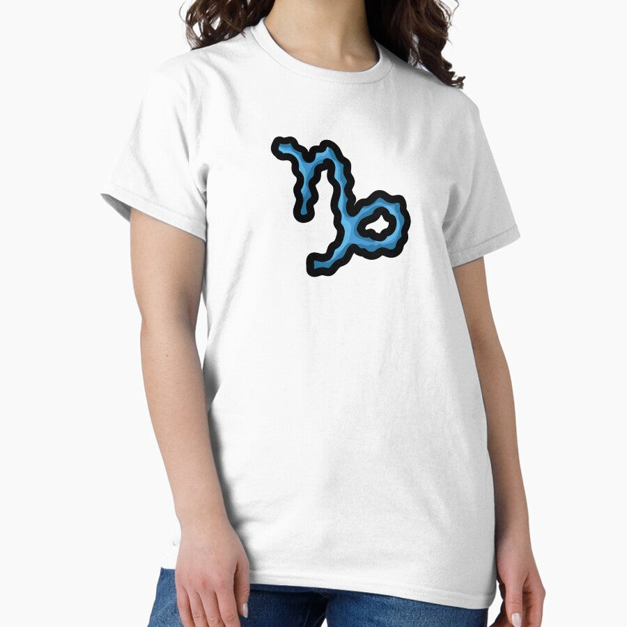 Zodiac sing Capricorn (blue) Classic T-Shirt