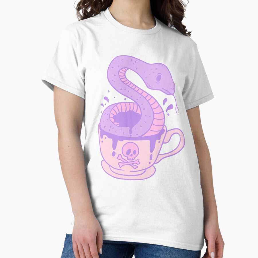 Venom Brew Cute Snake In A Poison Teacup Classic T Shirt