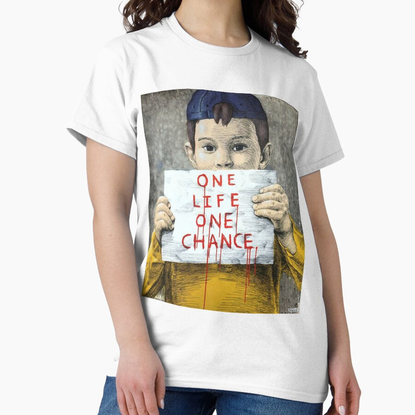 bansky one life one change Classic T-Shirt