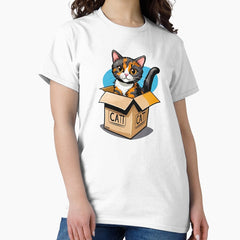 Cat tortie in box Classic T-Shirt
