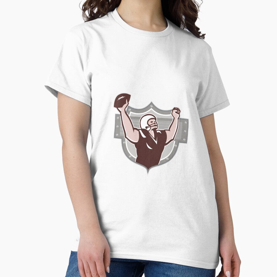 American Football Receiver Touchdown Retro Classic T-Shirt
