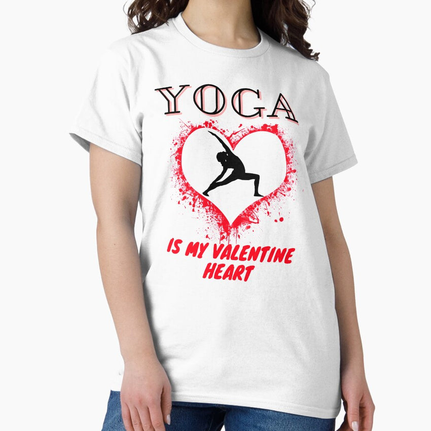 yoga is my valentine heart Classic T-Shirt