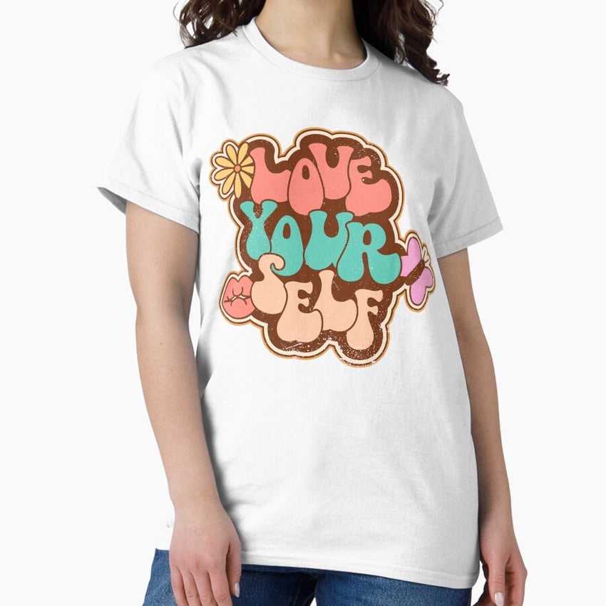 Retro groovy design Classic T-Shirt