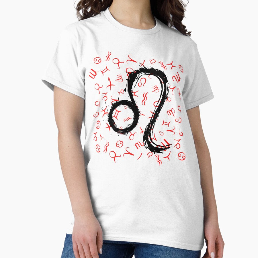 Zodiac Sign Test Red Leo Classic T-Shirt