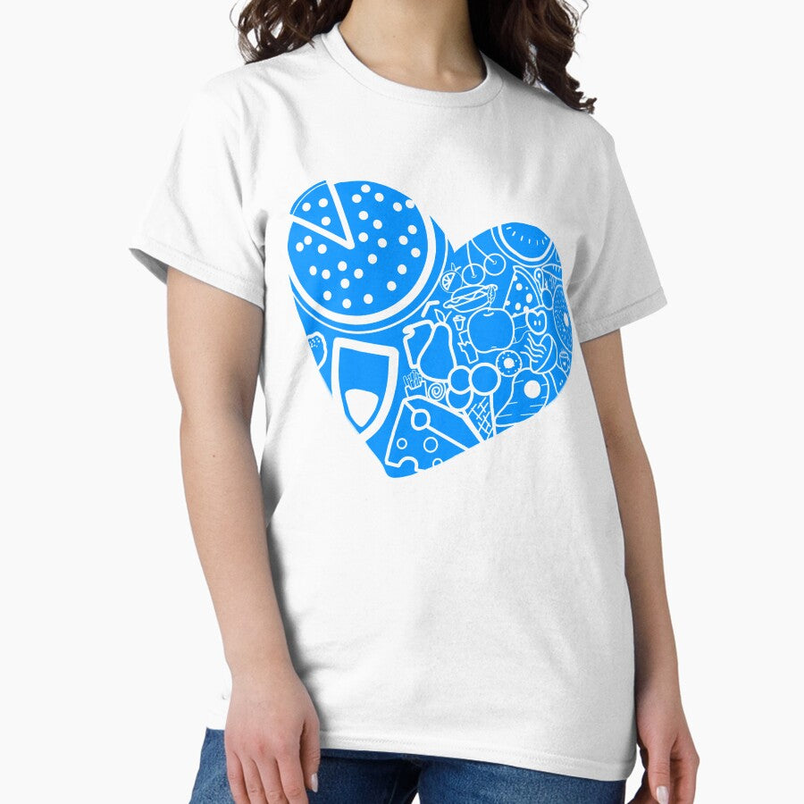 Fruits and Food Heart - Heart made of Fruits Design Classic T-Shirt