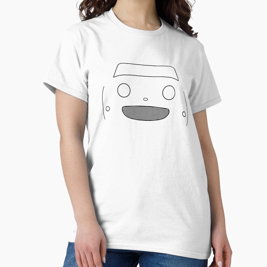 Austin Healey "frogeye" Sprite British classic car outline graphic (black) Classic T-Shirt