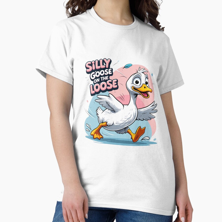 Silly Goose On The Loose Funny Animal Meme Classic T Shirt