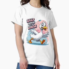 Silly Goose On The Loose Funny Animal Meme Classic T Shirt