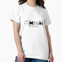 Cat Shirt, Cat Lover, Cat Kittens Kitty Shirt, Cat Mom, Cat Dad, Meow Shirt Classic T-Shirt