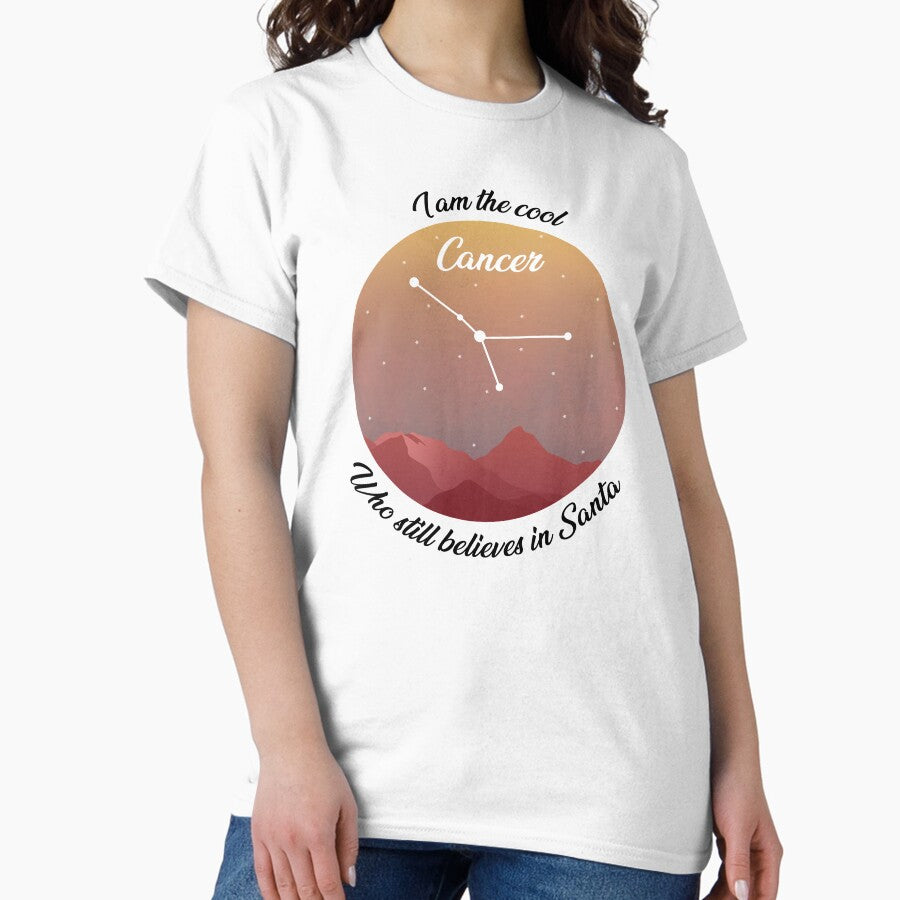 Cancer Zodiac Sign believer in Santa for Christmas Classic T-Shirt