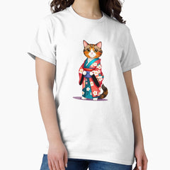 Cool cat mom tortie kimono Classic T-Shirt