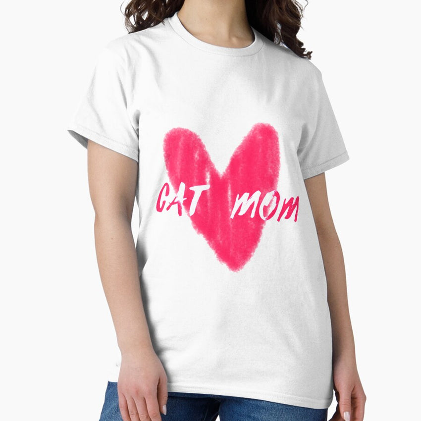 Cat Mom Heart Classic T-Shirt
