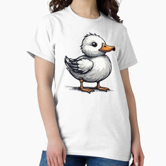 Adorable Fluffy Duck Illustration Classic T Shirt