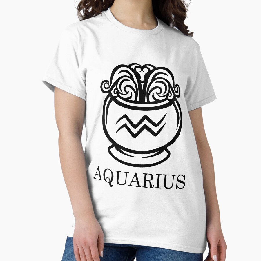 Aquarius Zodiac sign shirt Classic T-Shirt