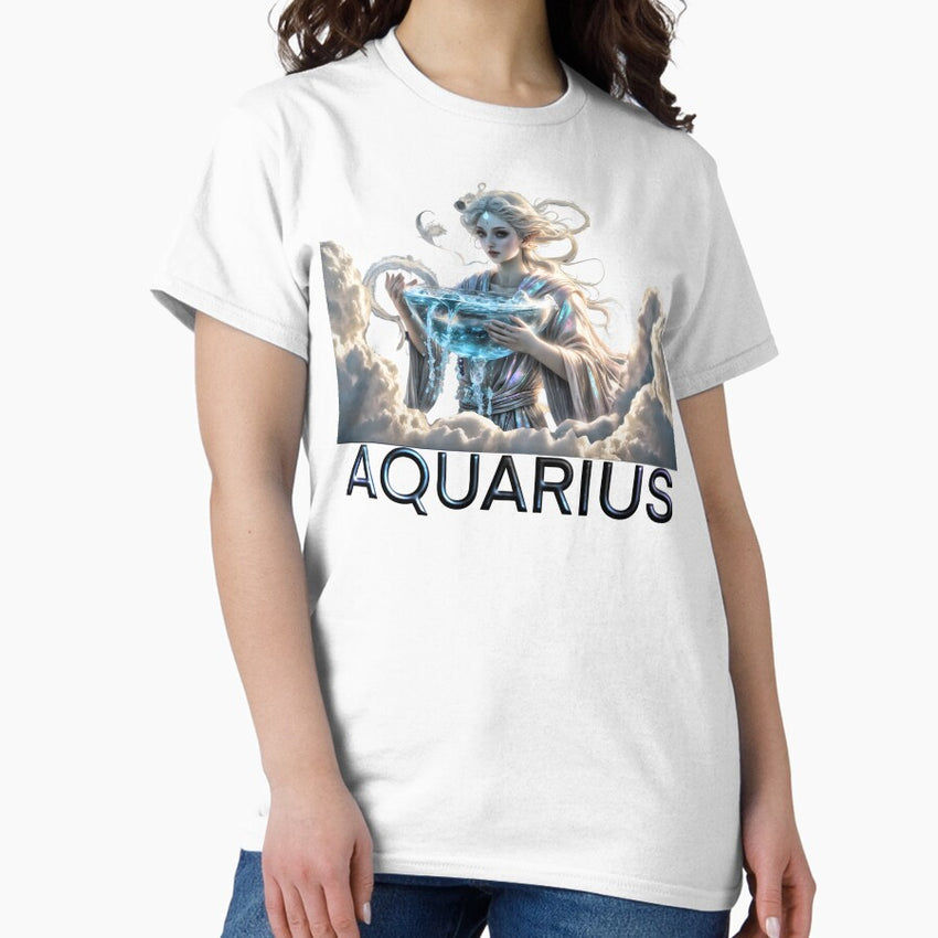 Aquarius Water Carrier Zodiac Sign Classic T Shirt