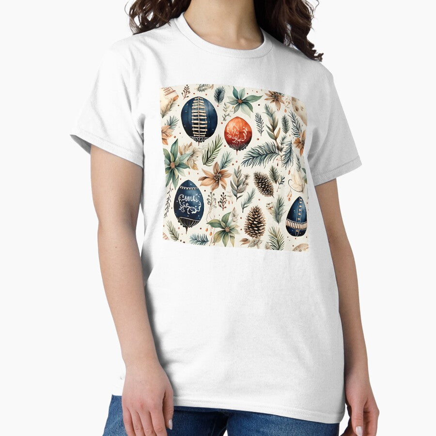American Footballs as Christmas Decorations Classic T-Shirt