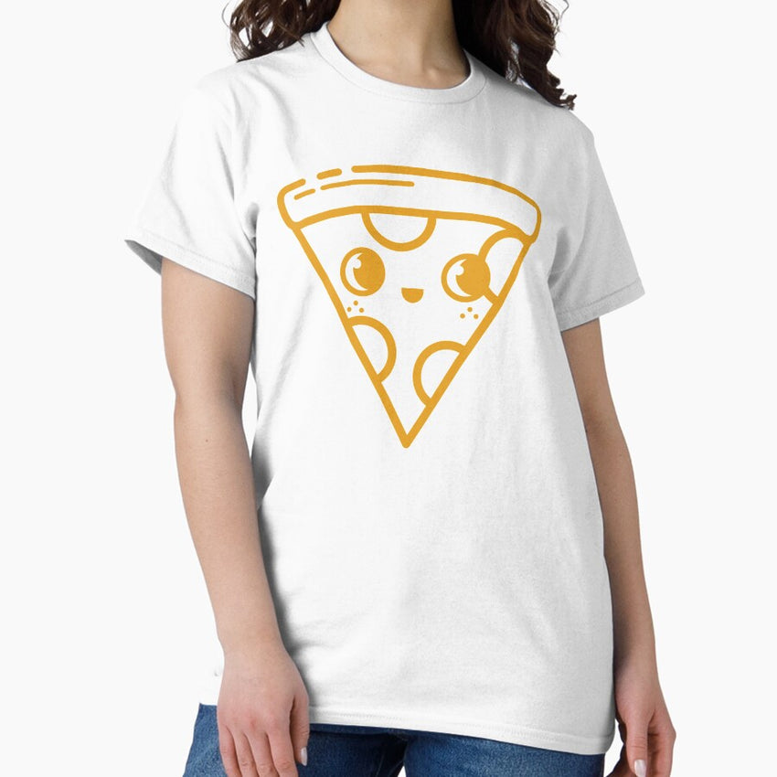 Cute Smiling Pizza Cool Design Classic T-Shirt