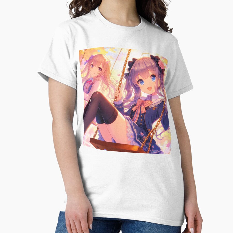 Sweet Girls Swinging Classic T Shirt