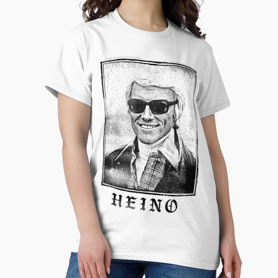 Heino Vintage Faded Look Fan Design Classic T Shirt