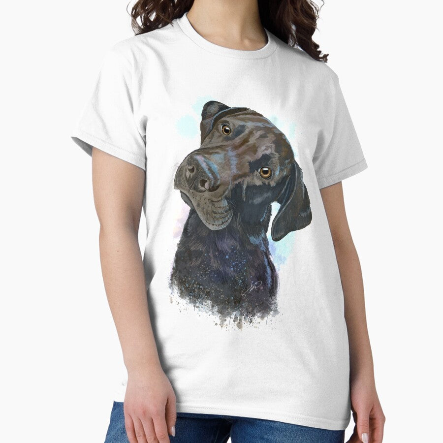 Atlas The Labrador Retriever Splash Watercolor Classic T Shirt