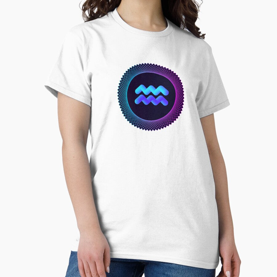 Aquarius Zodiac Sign Zodiac Symbol Astrology Sign Classic T Shirt