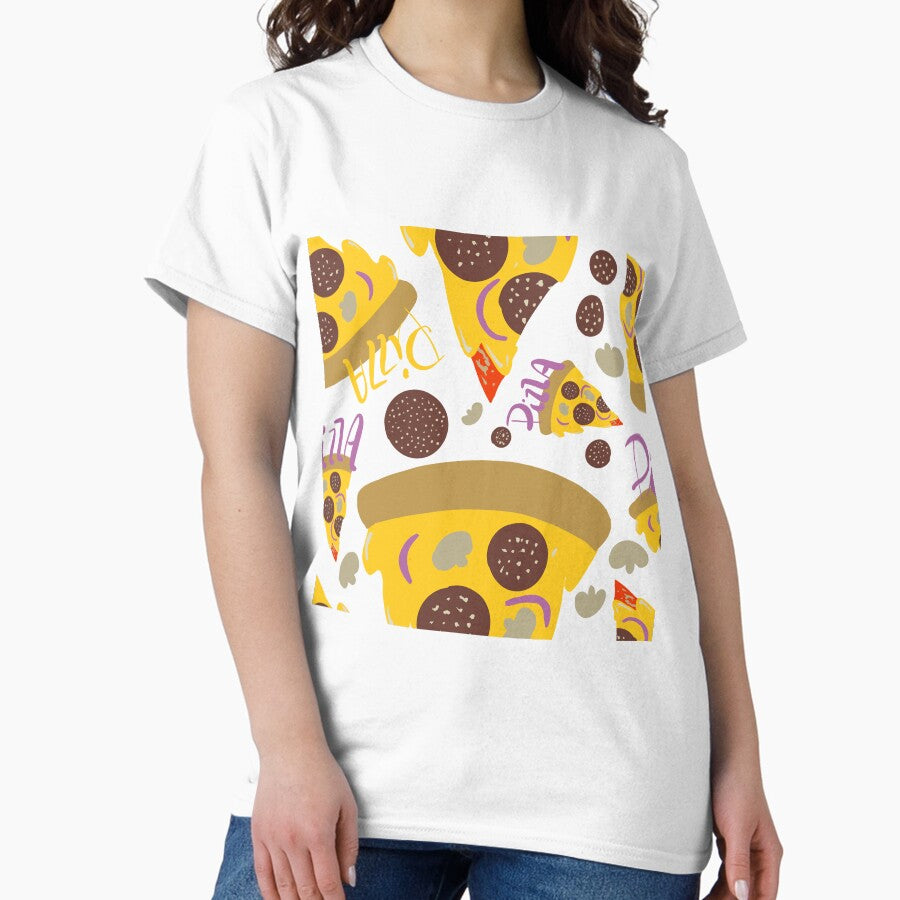 Pizza Pattern for pizza lovers Classic T-Shirt