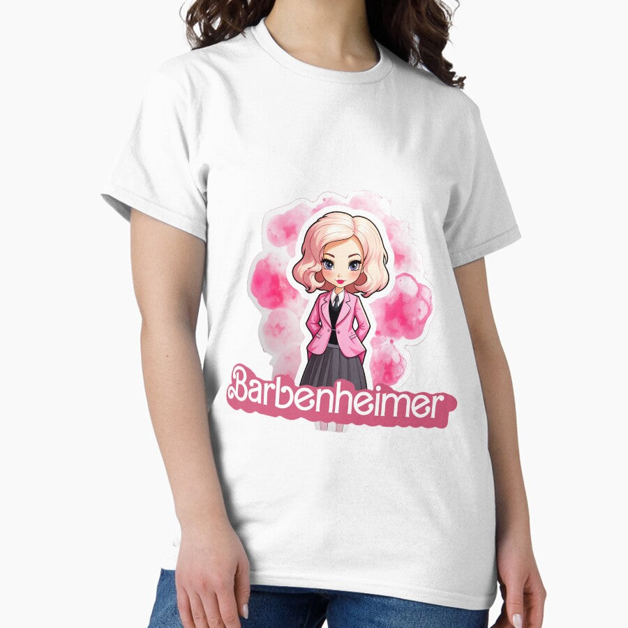 Chibi Barbenheimer Embrace The Cute Fusion Classic T Shirt