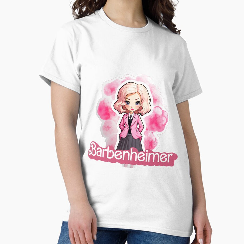 Chibi Barbenheimer Embrace The Cute Fusion Classic T Shirt