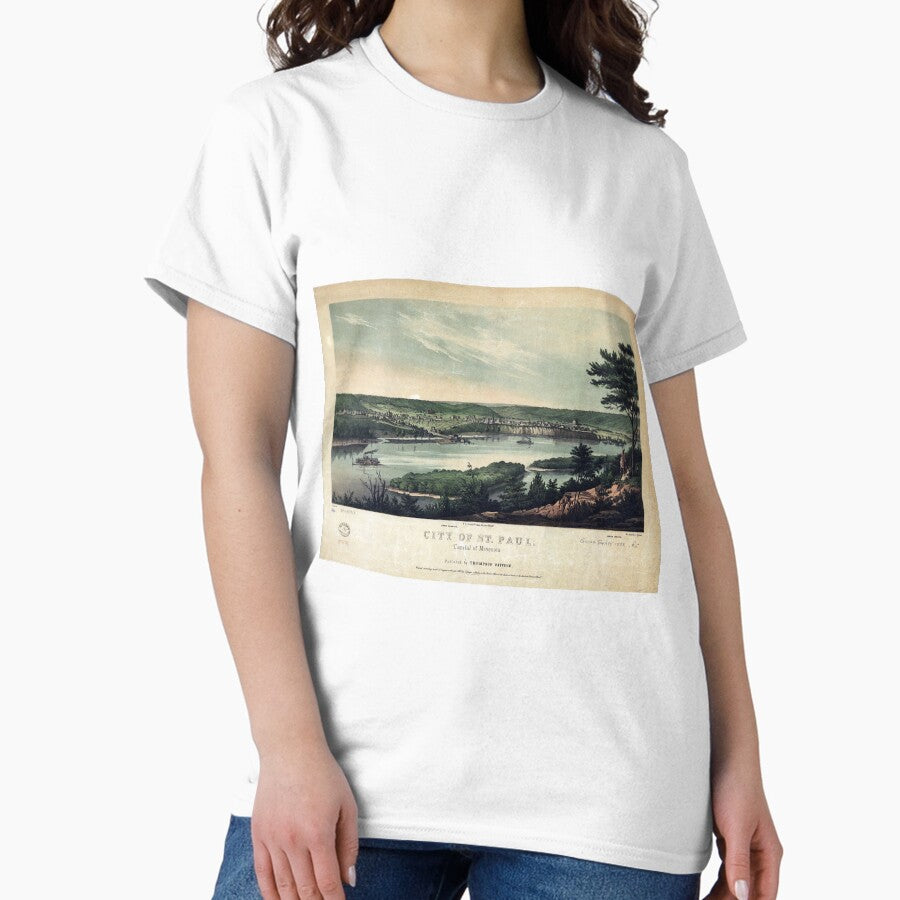 City of St. Paul, Capital of Minnesota (1853) Classic T-Shirt