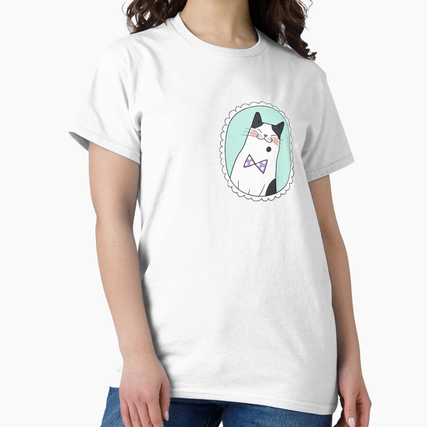 Smiling Cat Watching You Classic T-Shirt