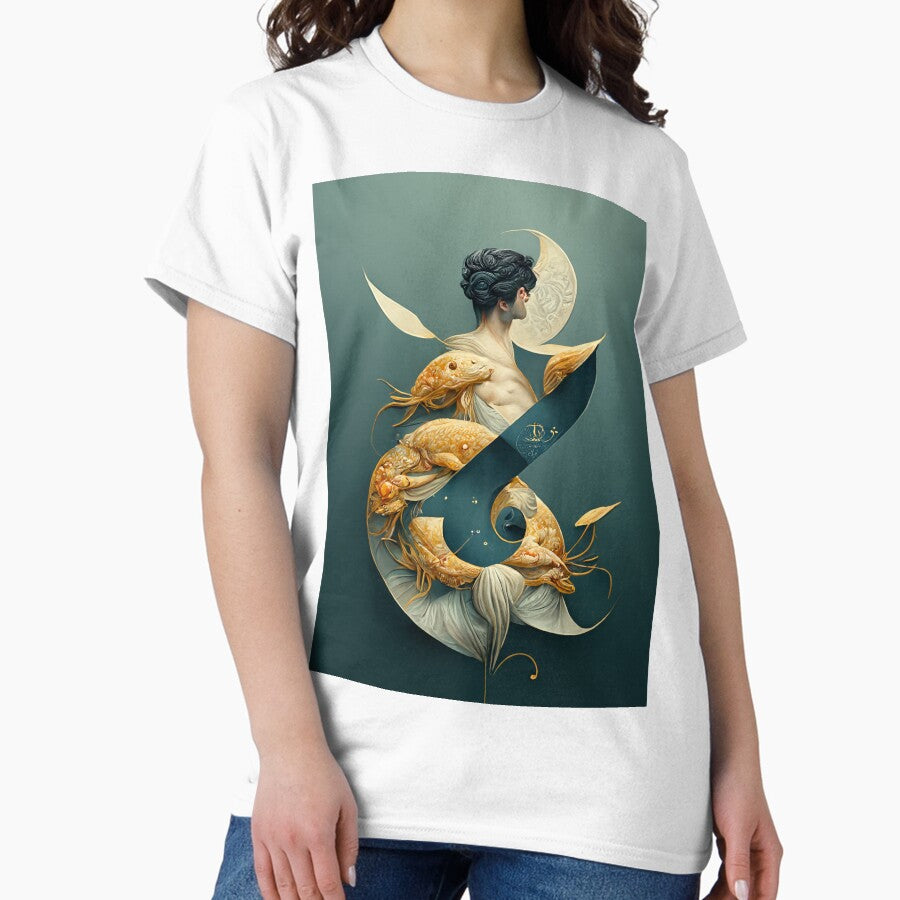 Pisces Zodiac Sign Astrology Symbol Birth Chart Classic T-Shirt