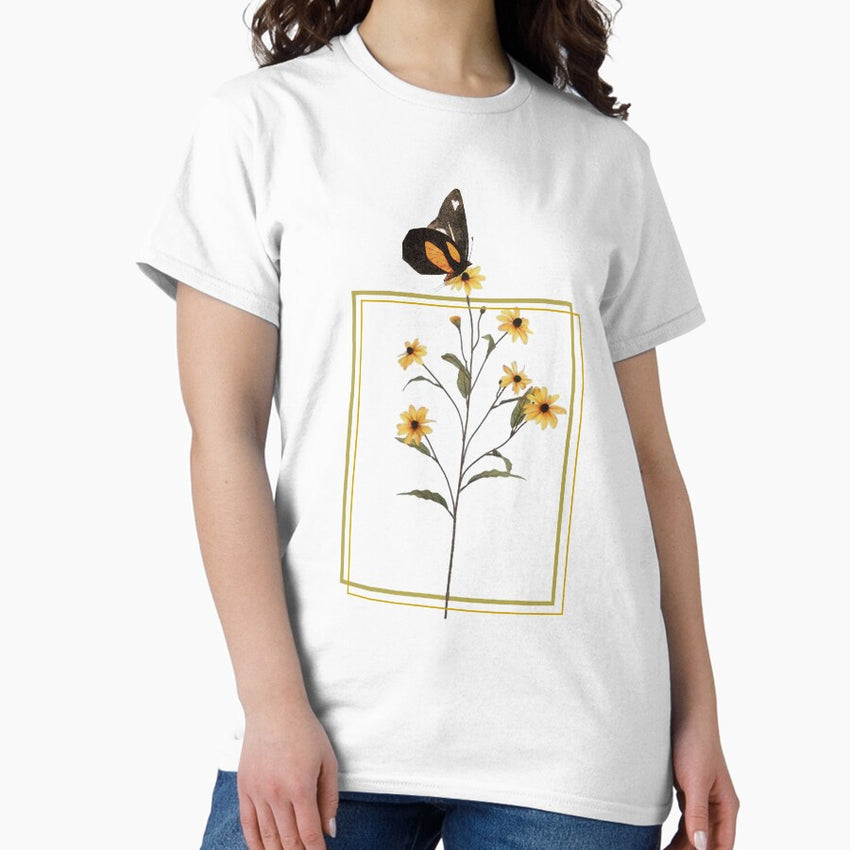 Vintage Autumn Flowers Classic T-Shirt