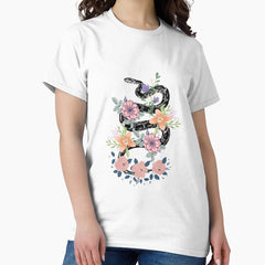 Snake In Flowers Chinese Zodiac Sign Classic T-Shirt