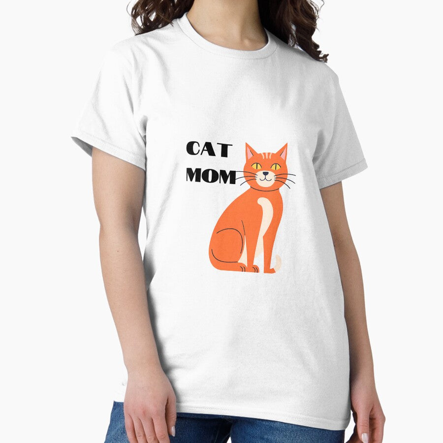 Cat Mom - Orange Classic T-Shirt