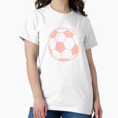 Aesthetic Pink Soccer Ball/ Football Classic T-Shirt