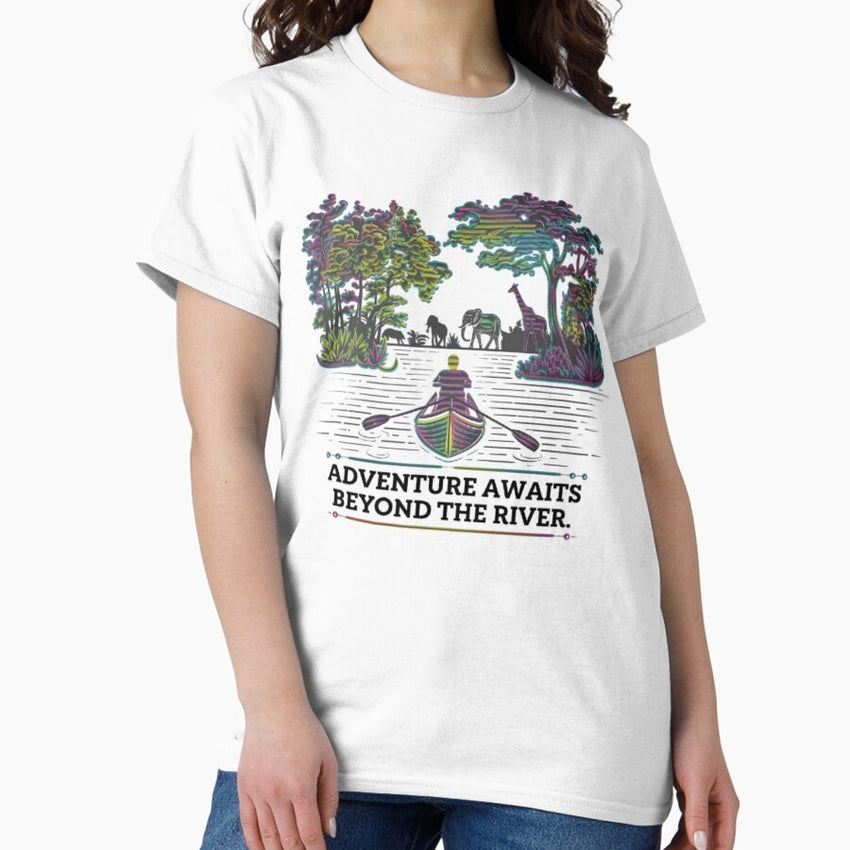 Adventure Awaits Beyond The River Classic T Shirt