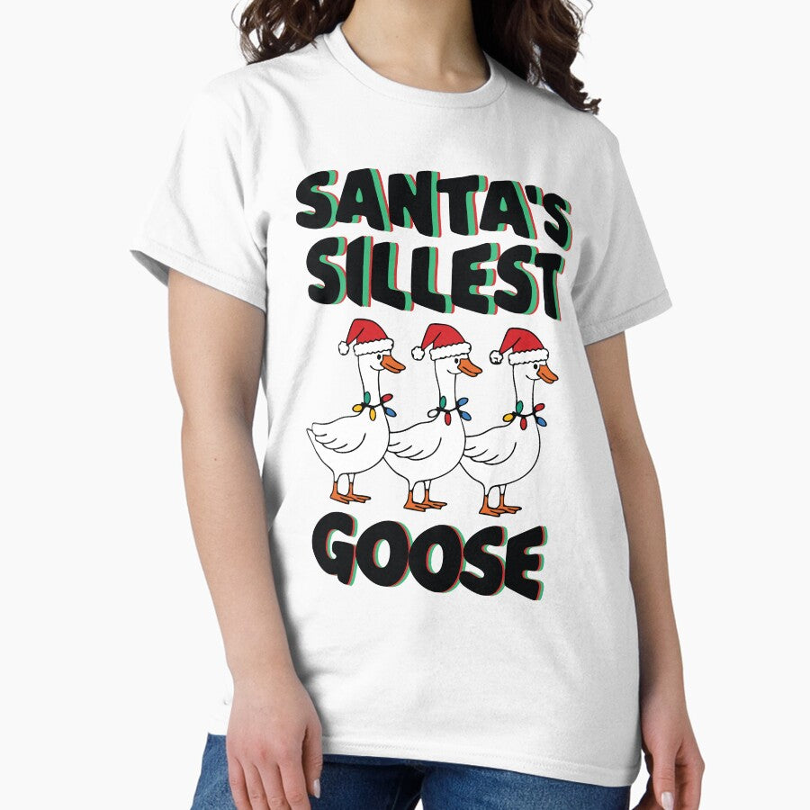 Festive Silly Geese Holiday Design Classic T Shirt