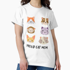 Proud Cat Mom Cute cat design Classic T-Shirt