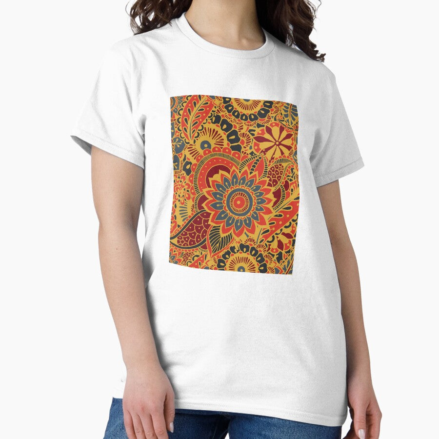 Burnt Bold Blooms Classic T-Shirt