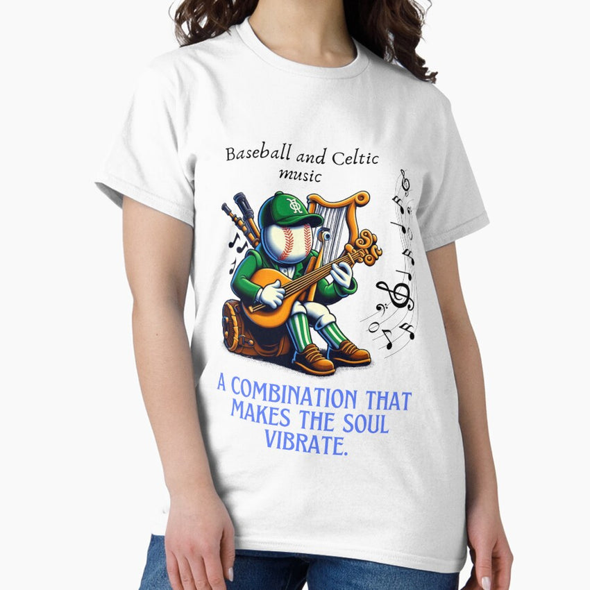 Baseball and Celtic music a vibrant combination. Classic T-Shirt