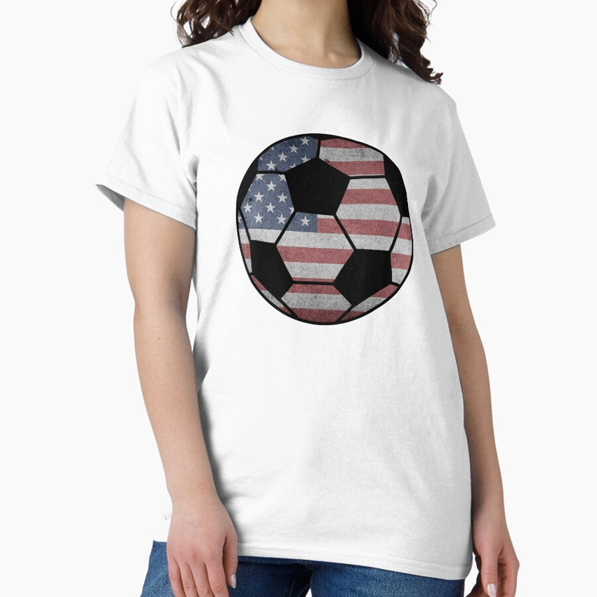 American Flag Soccer Ball USA Football Classic T-Shirt