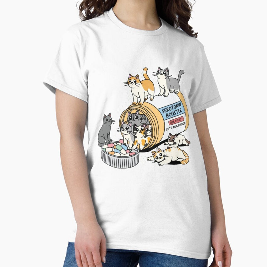 Cat mom tee anxiety cat Classic T-Shirt