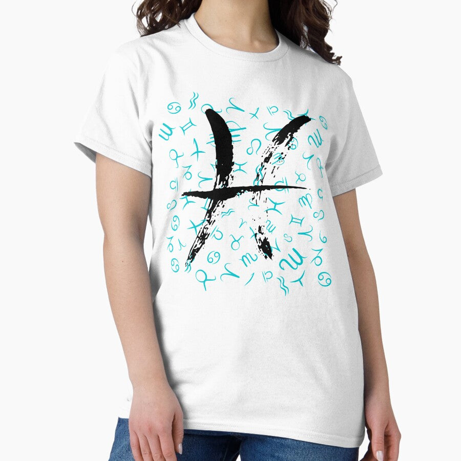 Zodiac Sign Test blue Pisces Classic T-Shirt