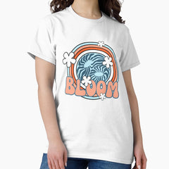 Retro Geometric Pattern Design Art 80s Trendy Rainbow Flower T-shirt Sticker Classic T-Shirt