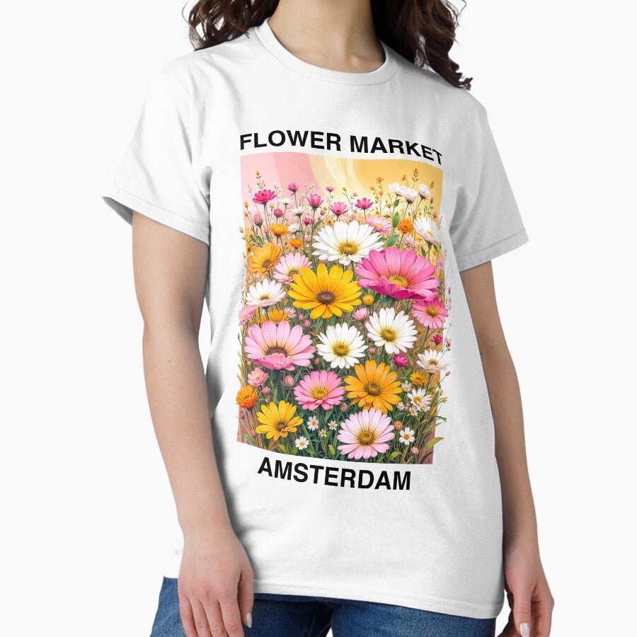 Amsterdam flower market flowers Classic T-Shirt
