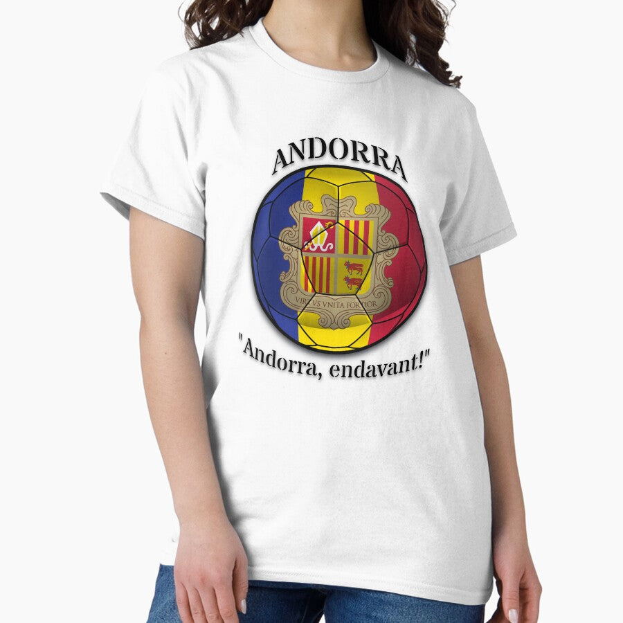 ANDORRA Soccer Flag, football Classic T-Shirt