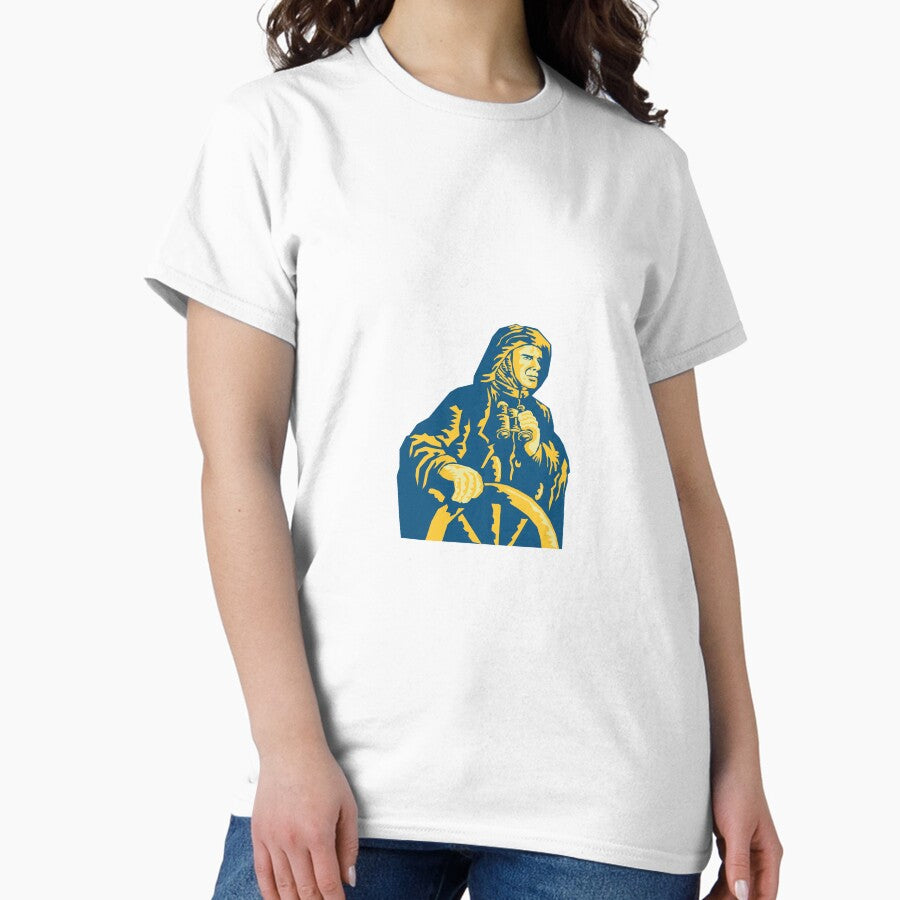 Fisherman Sea Captain Retro Classic T-Shirt